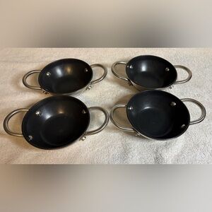 Cook's Essentials Stainless 500 Set of 4 Mini 5 inch Everyday Pans, Silver